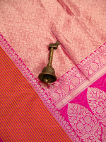 Magenta Silk Brocade Handloom Banarasi Saree