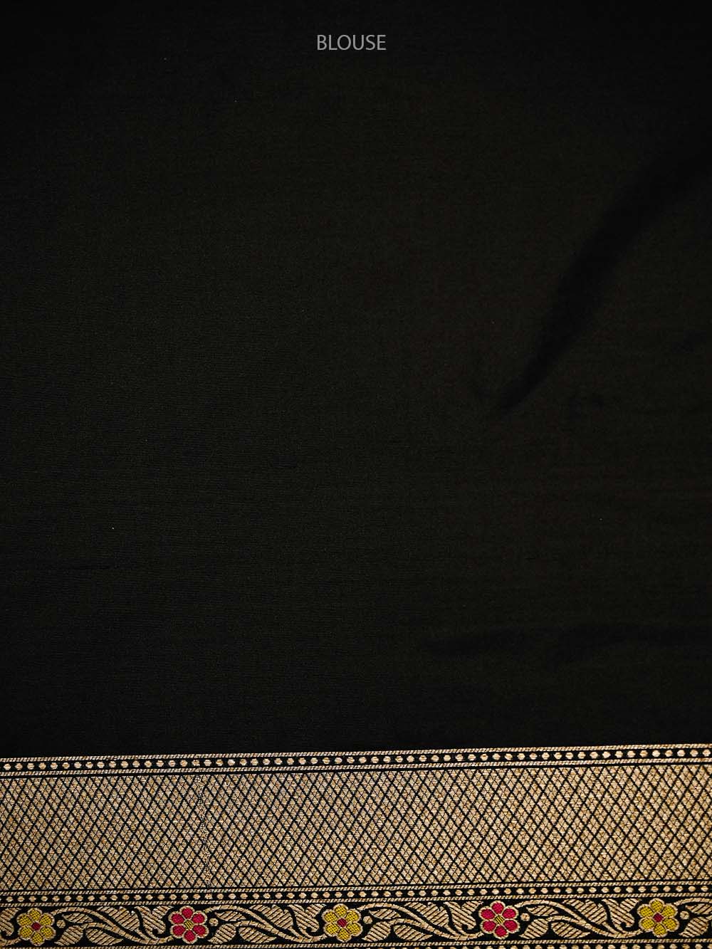 Black Meenakari Brocade Handloom Banarasi Saree - Sacred Weaves