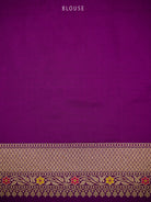 Purple Meenakari Brocade Handloom Banarasi Saree - Sacred Weaves