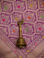 Purple Meenakari Brocade Handloom Banarasi Saree - Sacred Weaves