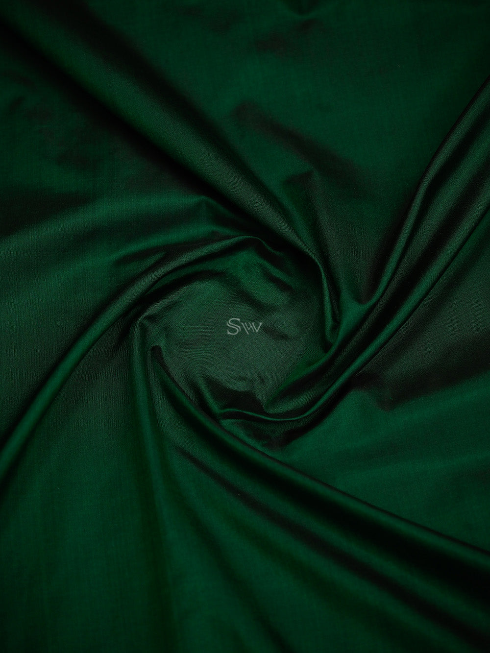 Bottle Green Katan Silk Handloom Banarasi Saree - Sacred Weaves