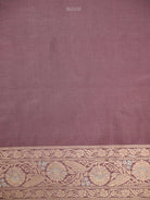 Dusty Pink Jaal Uppada Katan Silk Handloom Banarasi Saree - Sacred Weaves