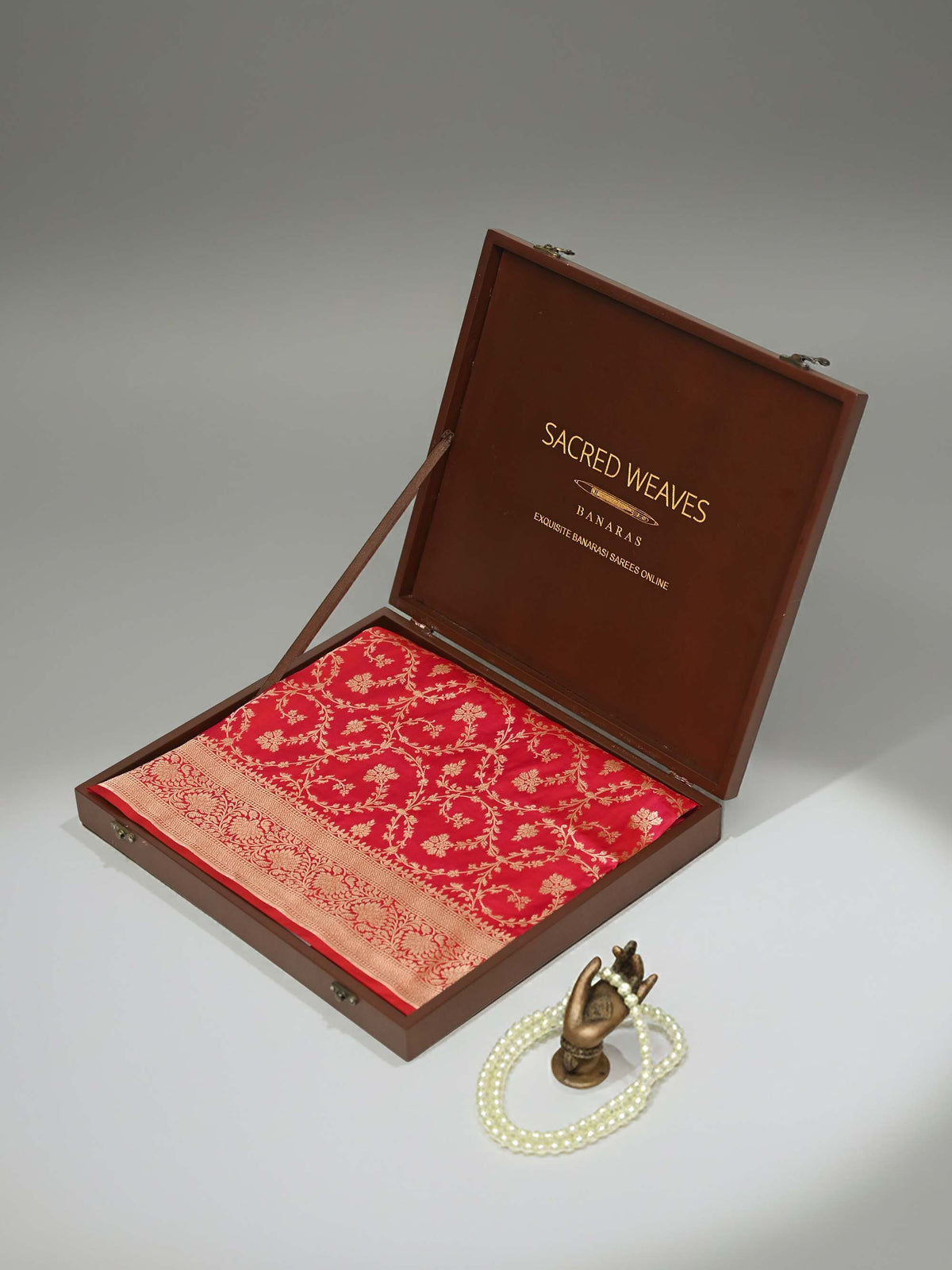 Dark Pink Jaal Uppada Katan Silk Handloom Banarasi Saree