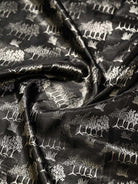 Black Boota Satin Tissue Handloom Banarasi Saree - Sacred Weaves