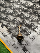 Black Boota Satin Tissue Handloom Banarasi Saree - Sacred Weaves