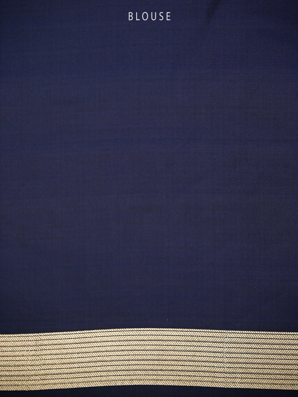Navy Blue Katan Silk Handloom Banarasi Saree - Sacred Weaves