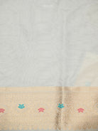 White Rangkat Katan Silk Handloom Banarasi Saree - Sacred Weaves