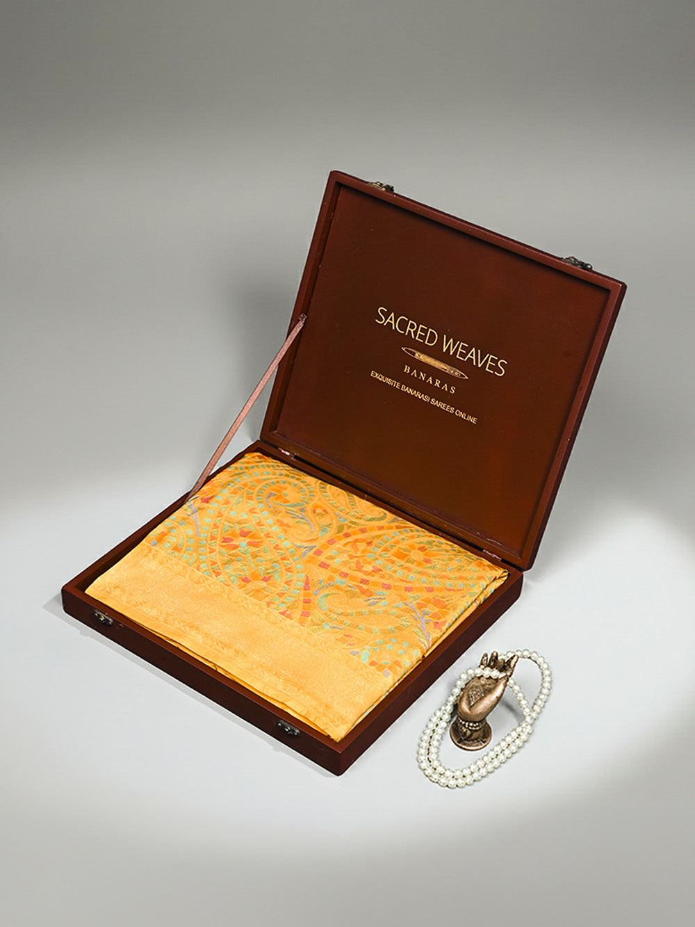 Yellow Sona Roopa Jaal Katan Silk Handloom Banarasi Saree - Sacred Weaves