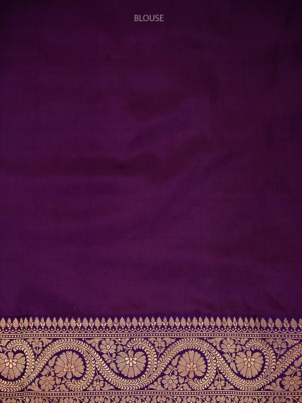 Cream Boota Katan Silk Handloom Banarasi Saree - Sacred Weaves
