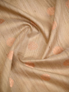 Beige Red Booti Tussar Silk Handloom Banarasi Saree - Sacred Weaves