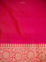Pink Orange Jaal Katan Silk Uppada Handloom Banarasi Saree - Sacred Weaves