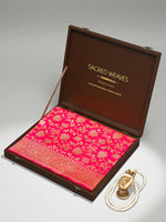 Pink Orange Jaal Katan Silk Uppada Handloom Banarasi Saree