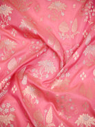 Pink Uppada Katan Silk Handloom Banarasi Saree - Sacred Weaves