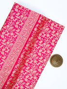 Pink Orange Shikargah Katan Silk Handloom Banarasi Saree - Sacred Weaves