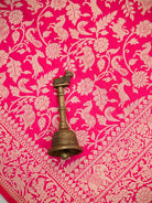 Pink Orange Shikargah Katan Silk Handloom Banarasi Saree - Sacred Weaves