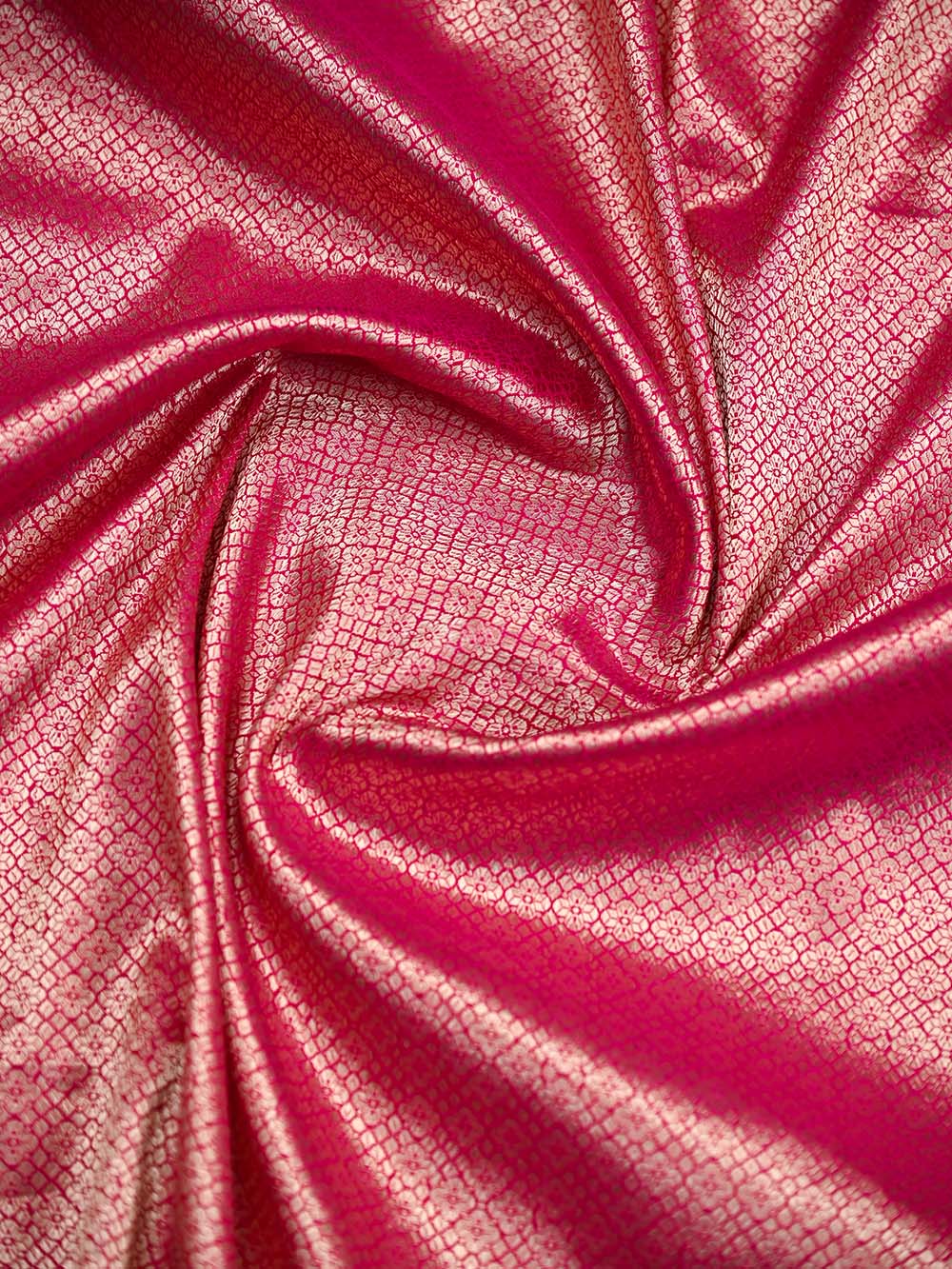 Magenta Silk Brocade Handloom Banarasi Saree