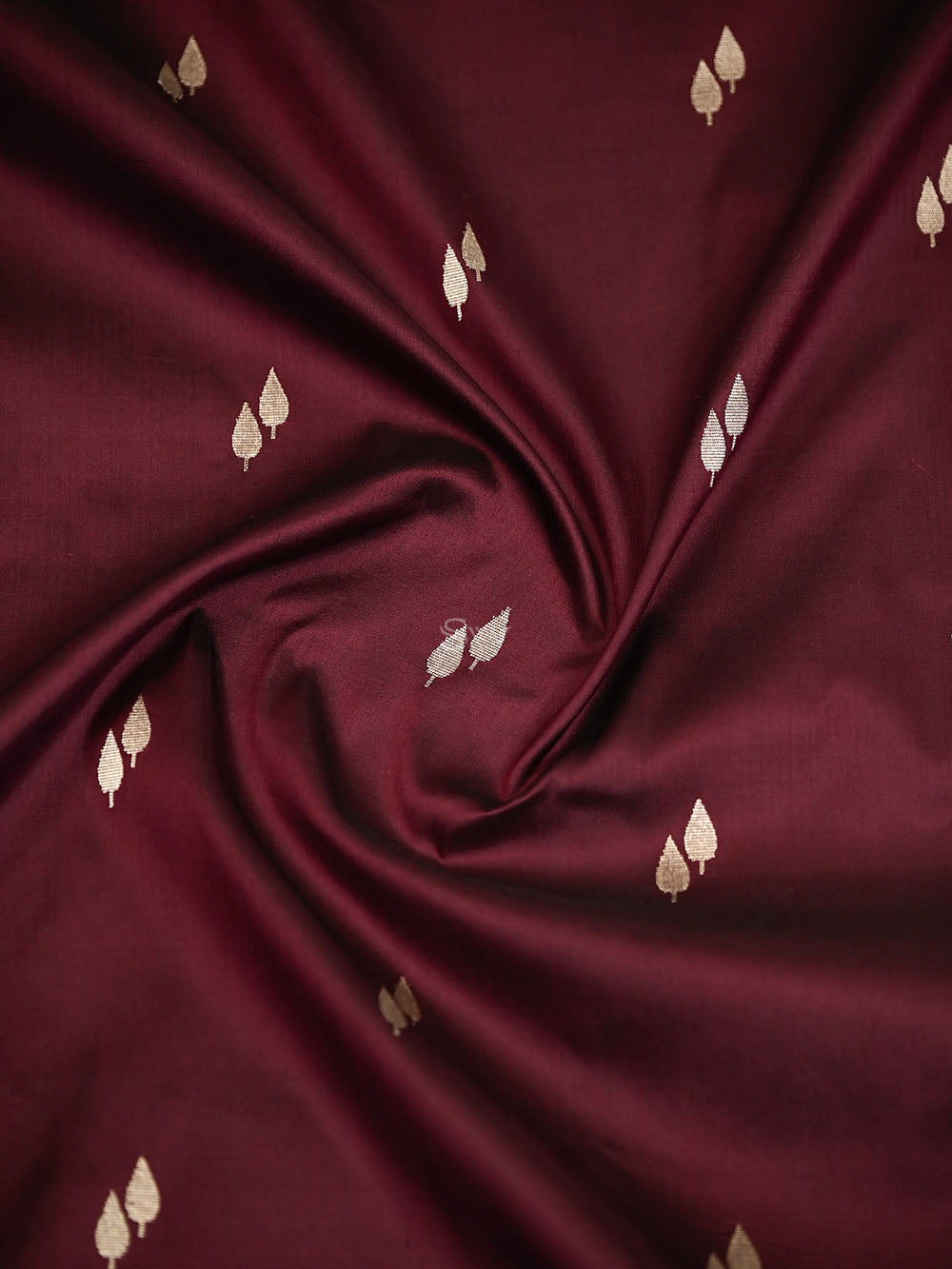 Wine Booti Paithani Katan Silk Handloom Banarasi Saree - Sacred Weaves