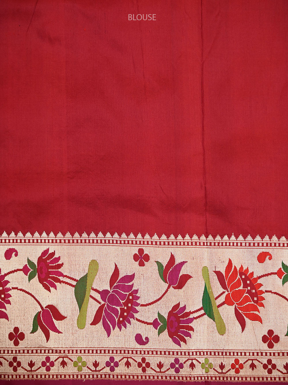 Wine Booti Paithani Katan Silk Handloom Banarasi Saree - Sacred Weaves