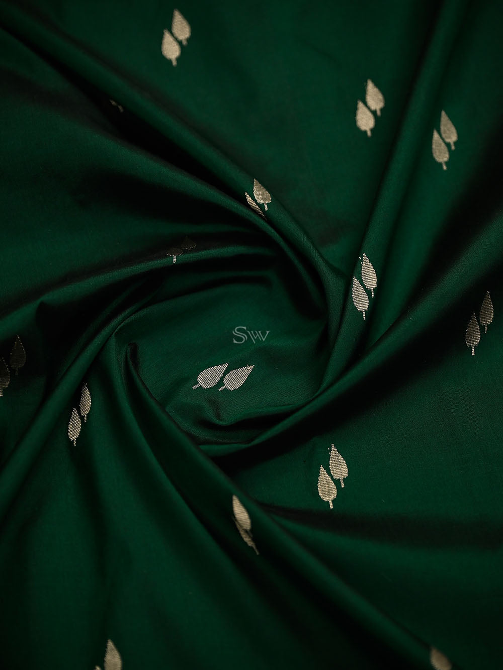Dark Green Paithani Katan Silk Handloom Banarasi Saree