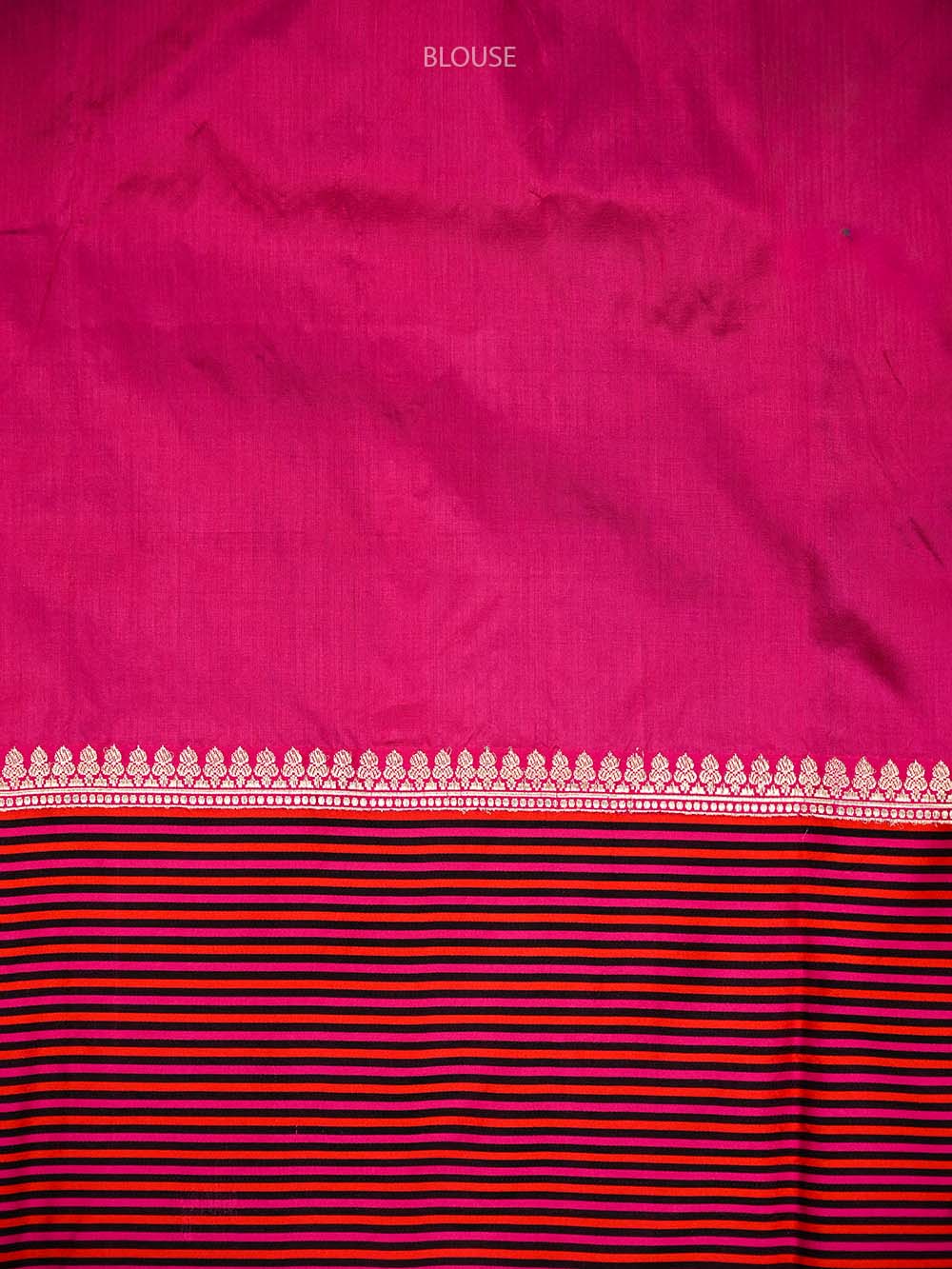 Navy Blue Boota Pure Silk Handloom Banarasi Saree