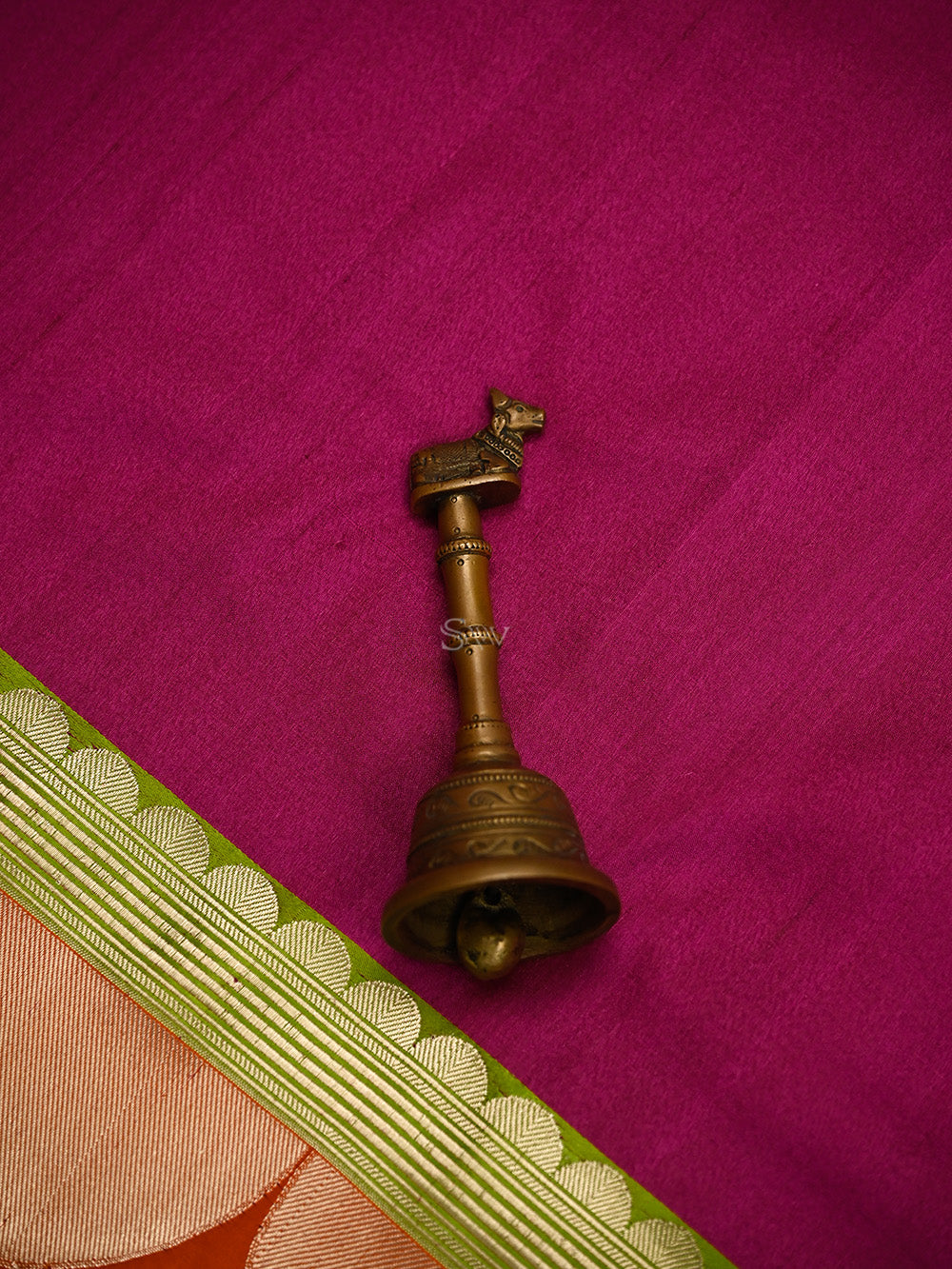 Magenta Plain Tussar Silk Handloom Banarasi Saree - Sacred Weaves