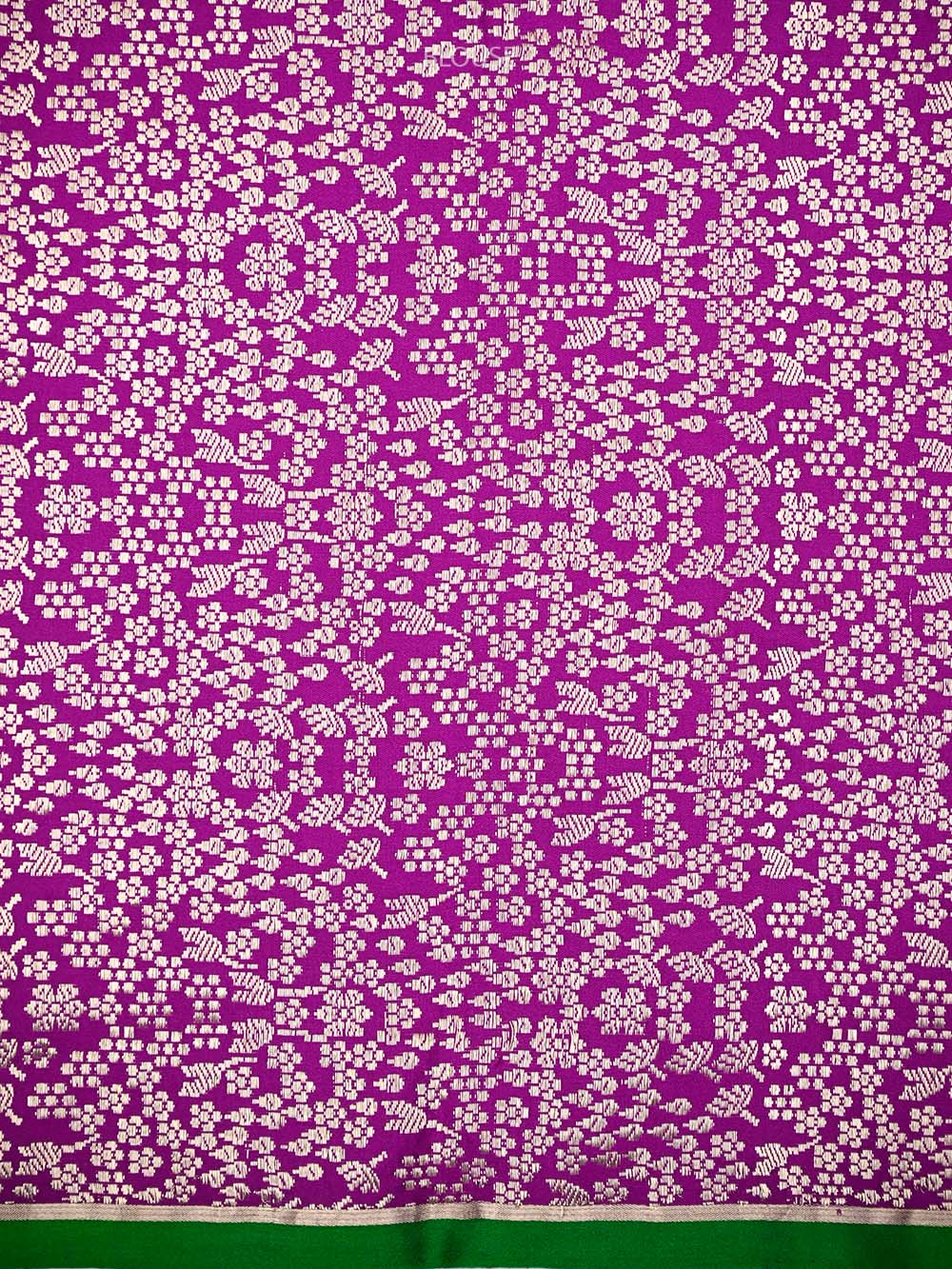 Dark Magenta Plain Satin Silk Handloom Banarasi Saree - Sacred Weaves