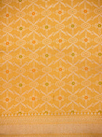 Yellow Booti Katan Silk Uppada Handloom Banarasi Saree - Sacred Weaves