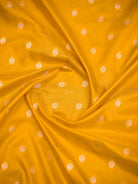 Yellow Booti Katan Silk Uppada Handloom Banarasi Saree - Sacred Weaves