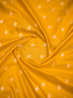 Yellow Booti Katan Silk Uppada Handloom Banarasi Saree - Sacred Weaves