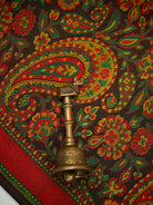Black Paisley Tanchoi Silk Handloom Banarasi Saree - Sacred Weaves