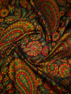 Black Paisley Tanchoi Silk Handloom Banarasi Saree - Sacred Weaves