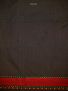 Black Paisley Tanchoi Silk Handloom Banarasi Saree - Sacred Weaves