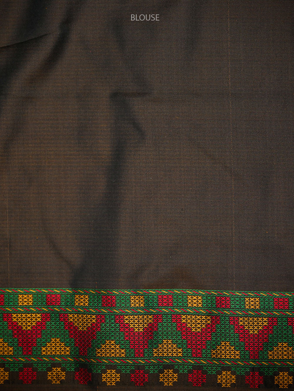 Black Geometric Tanchoi Silk Handloom Banarasi Saree - Sacred Weaves
