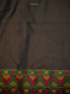 Black Geometric Tanchoi Silk Handloom Banarasi Saree - Sacred Weaves