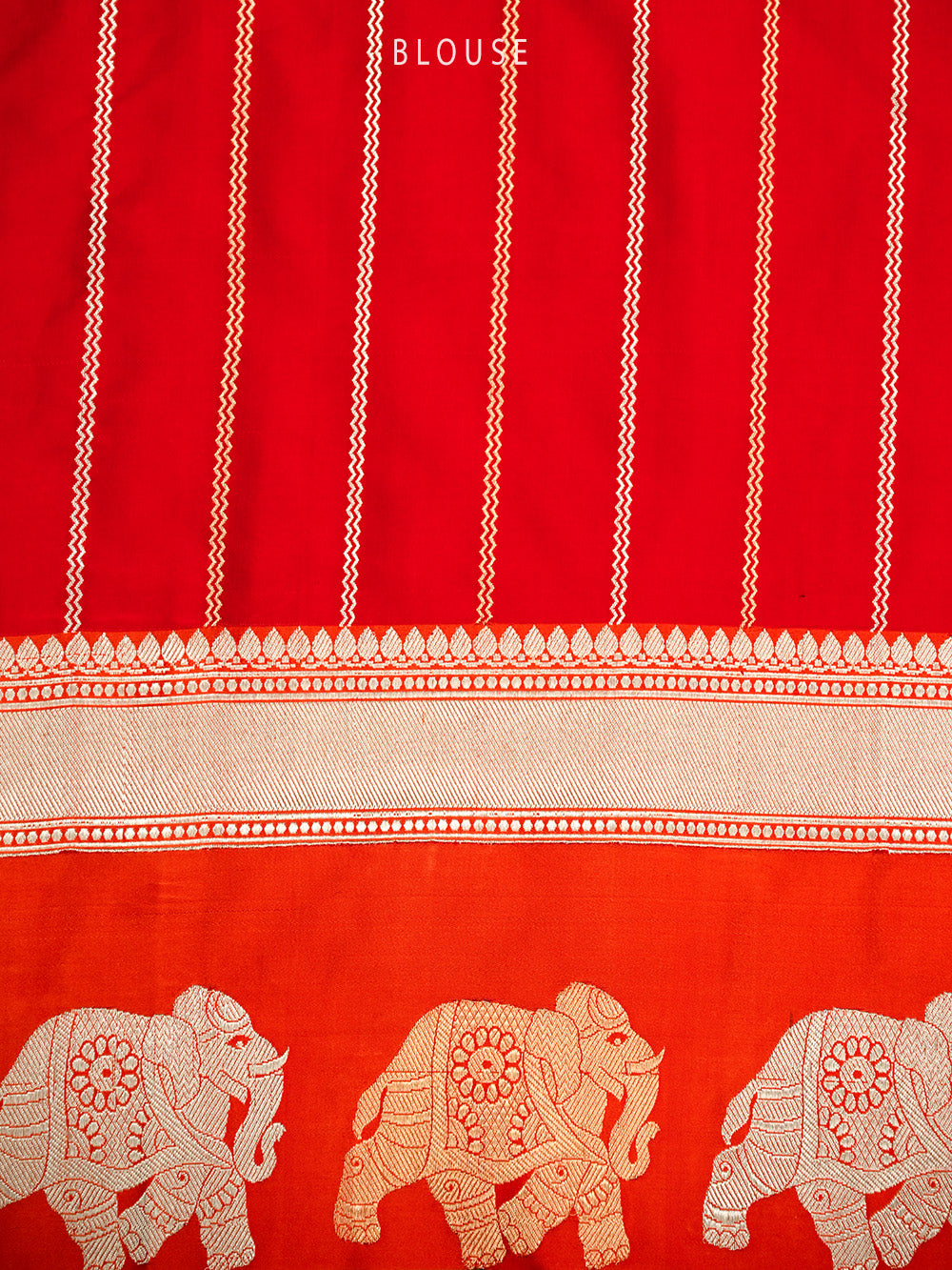 Red Satin Silk Handloom Banarasi Saree - Sacred Weaves