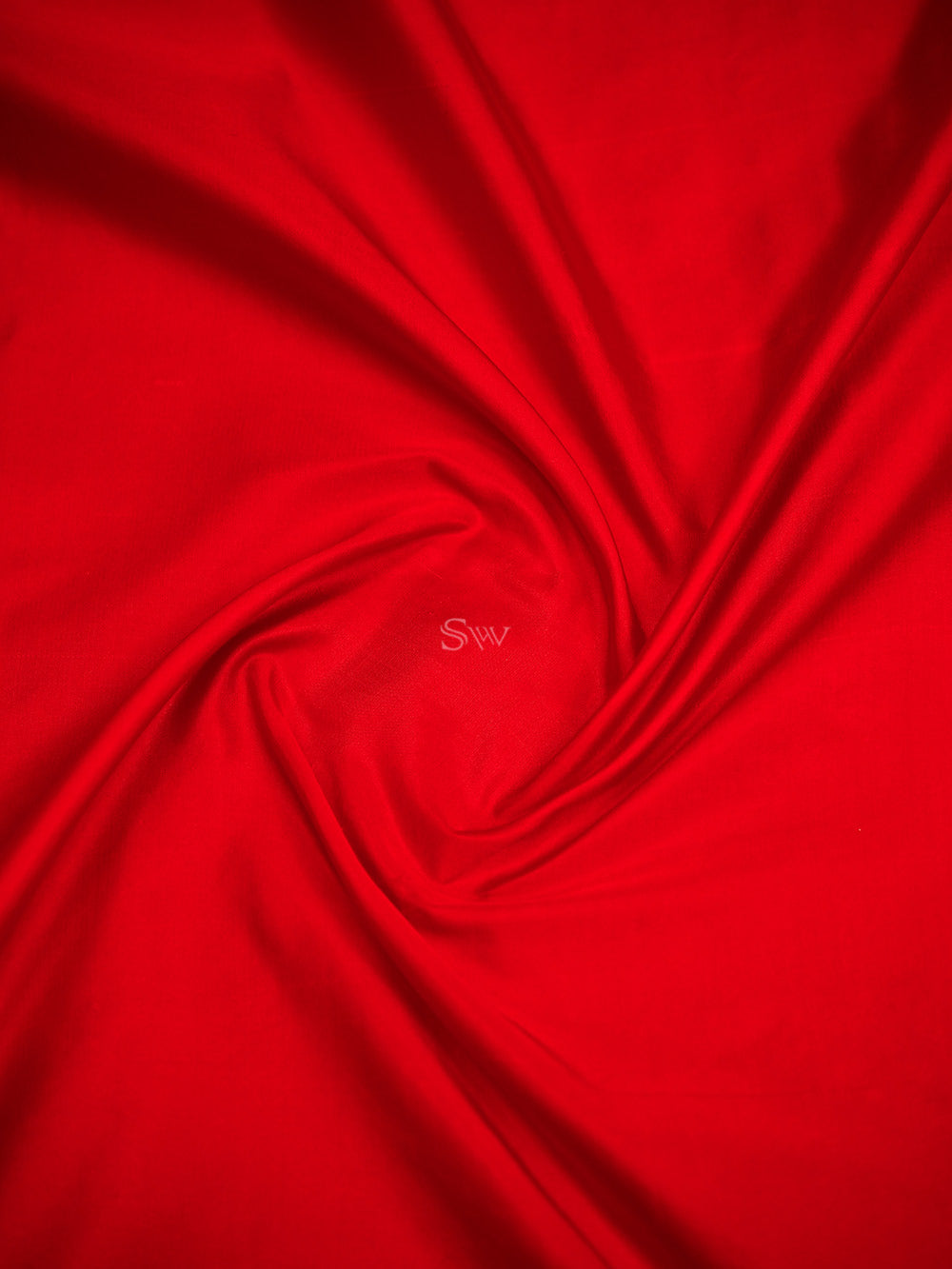 Red Satin Silk Handloom Banarasi Saree - Sacred Weaves