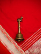 Red Satin Silk Handloom Banarasi Saree - Sacred Weaves