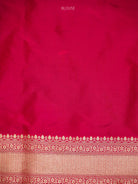 Dark Pink Jaal Katan Silk Uppada Handloom Banarasi Saree - Sacred Weaves
