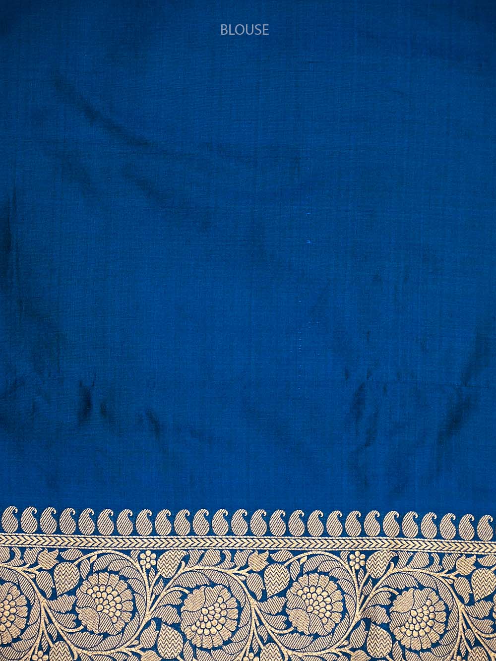 Midnight Blue Jaal Uppada Katan Silk Handloom Banarasi Saree - Sacred Weaves