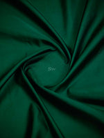 Bottle Green Plain Satin Silk Handloom Banarasi Saree - Sacred Weaves