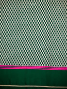 Bottle Green Plain Satin Silk Handloom Banarasi Saree - Sacred Weaves