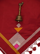 Contemporary Maroon Konia Meenakari Satin Silk Handloom Banarasi Saree - Sacred Weaves