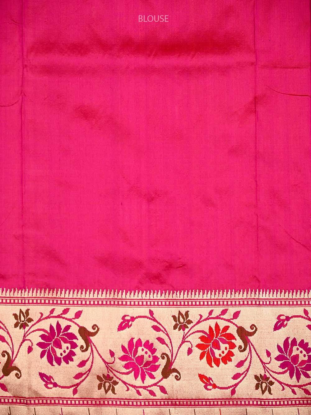 Dark Magenta Paithani Katan Silk Handloom Banarasi Saree - Sacred Weaves