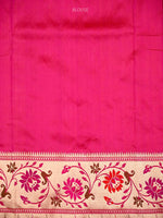 Dark Magenta Paithani Katan Silk Handloom Banarasi Saree - Sacred Weaves