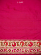 Dark Pink Paithani Meenakari Katan Silk Handloom Banarasi Saree - Sacred Weaves