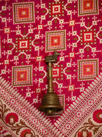 Dark Pink Paithani Meenakari Katan Silk Handloom Banarasi Saree - Sacred Weaves