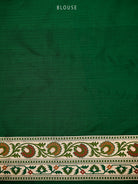 Bottle Green Paithani Meenakari Katan Silk Handloom Banarasi Saree - Sacred Weaves