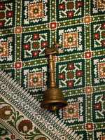 Bottle Green Paithani Meenakari Katan Silk Handloom Banarasi Saree - Sacred Weaves