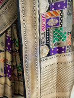 Black Rangkat Katan Silk Handloom Banarasi Saree - Sacred Weaves