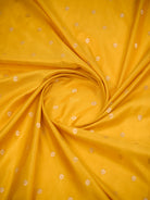 Yellow Zari Booti Katan Silk Uppada Handloom Banarasi Saree - Sacred Weaves